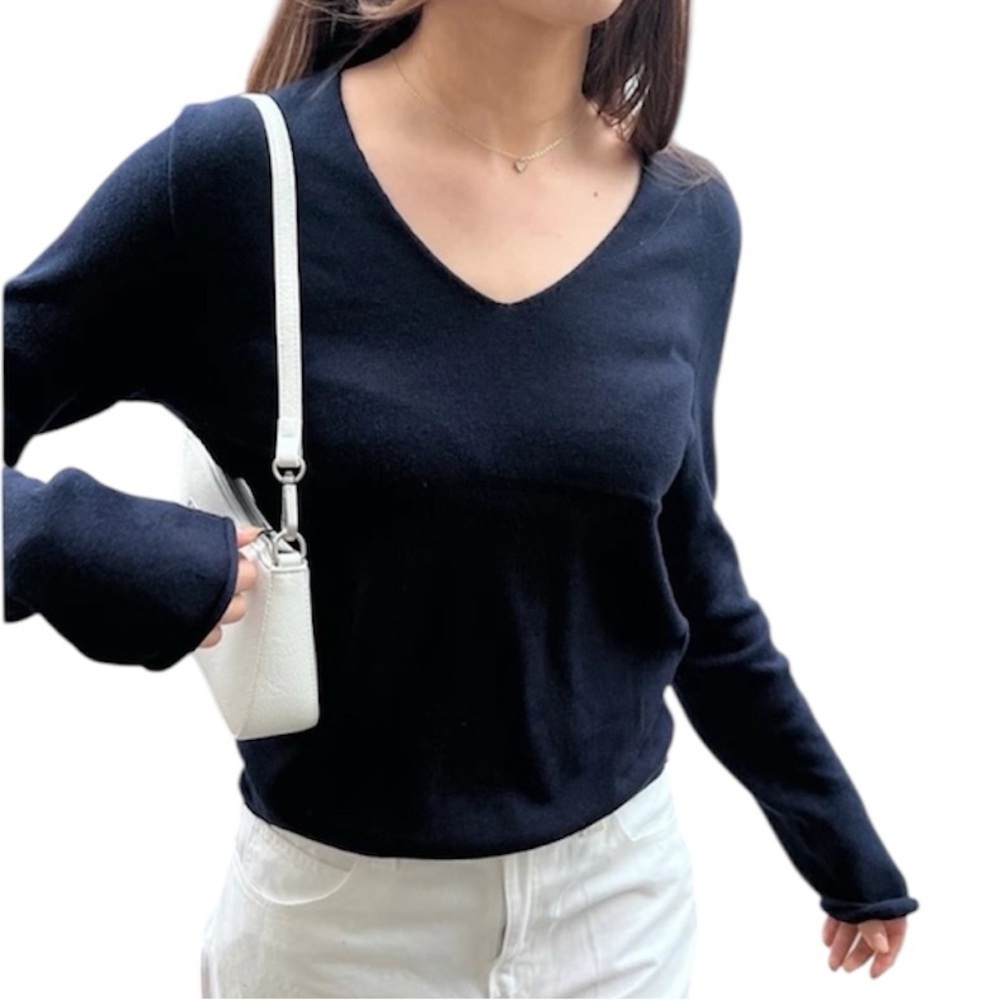 ANDI MOHAIR Wool V-NECK SWEATER brandy melville